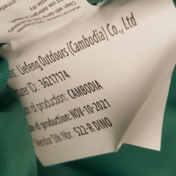 Firefly! Outdoor Gear Chip the Dinosaur Kid's Backpack Green - Picture 11 of 11